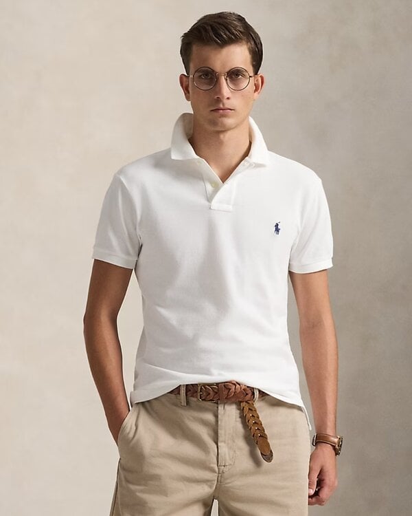 Iconic Mesh Polo Shirt SS Wit