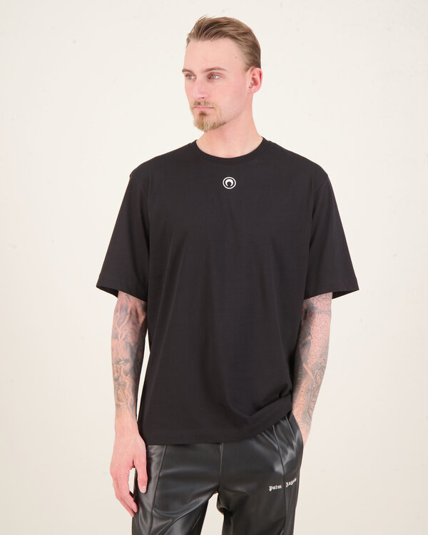 Moon Logo Jersey Crewneck T-Shirt Zwart