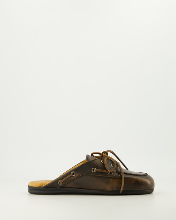 Boat Loafer Mule Coffee