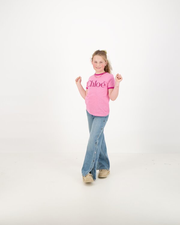 Denim Flow Wide Trousers Blue
