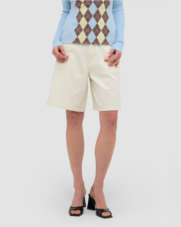 Yumi Bermuda Kurz Offwhite