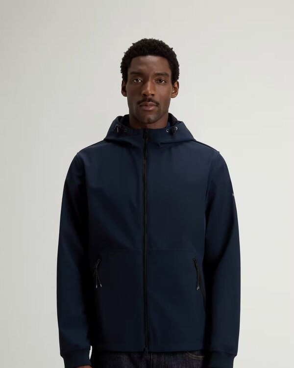 Soft Shell Full Zip Hoodie Blue