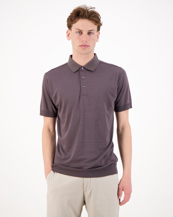 Graham Luxury Jersey Polo Brown