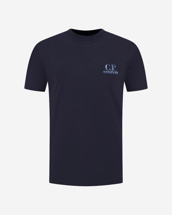30/1 Jersey Comfort Logo T-Shirt Blauw