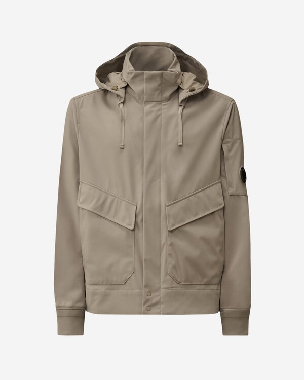 Shell-R Hidden Hood Lens Jacket Grau