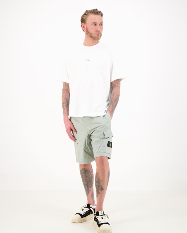 L100020 Stretch Cotton Tela Paracadute Shorts Sage