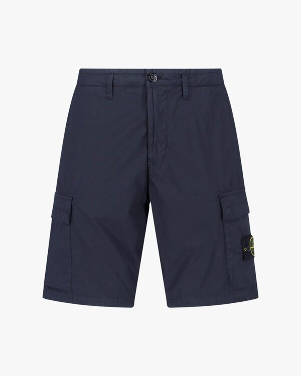L100020 Stretch Cotton Tela Paracadute Shorts Marine
