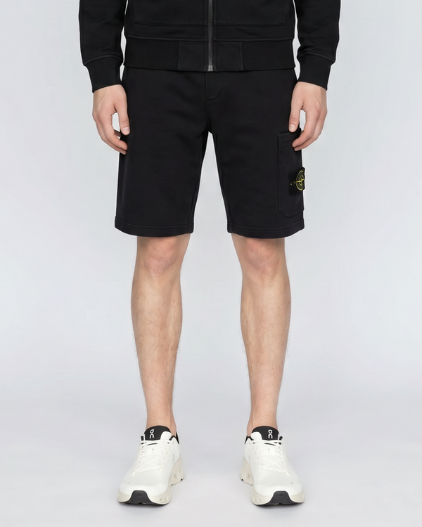 Organic Cotton Fleece Sweats Short Zwart