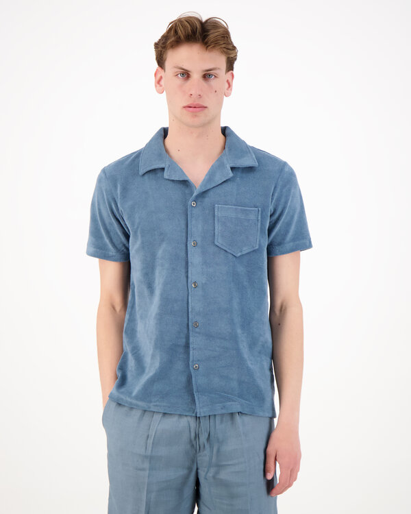 Terry Towelling Resort Shirt Groen