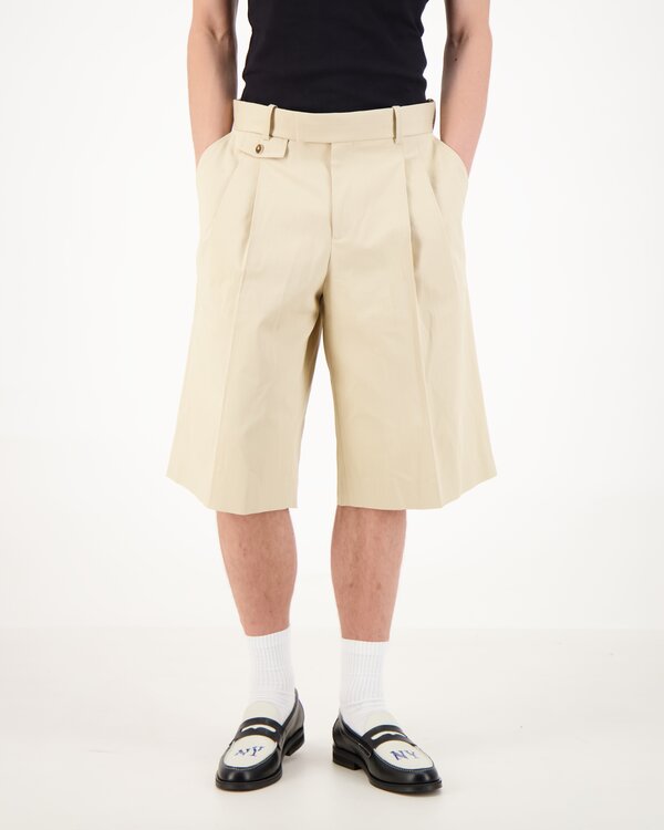 Short Long Coton Pants Beige