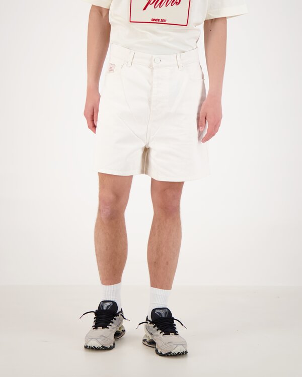 AMI Paris Heritage-label Short Jeans Creme