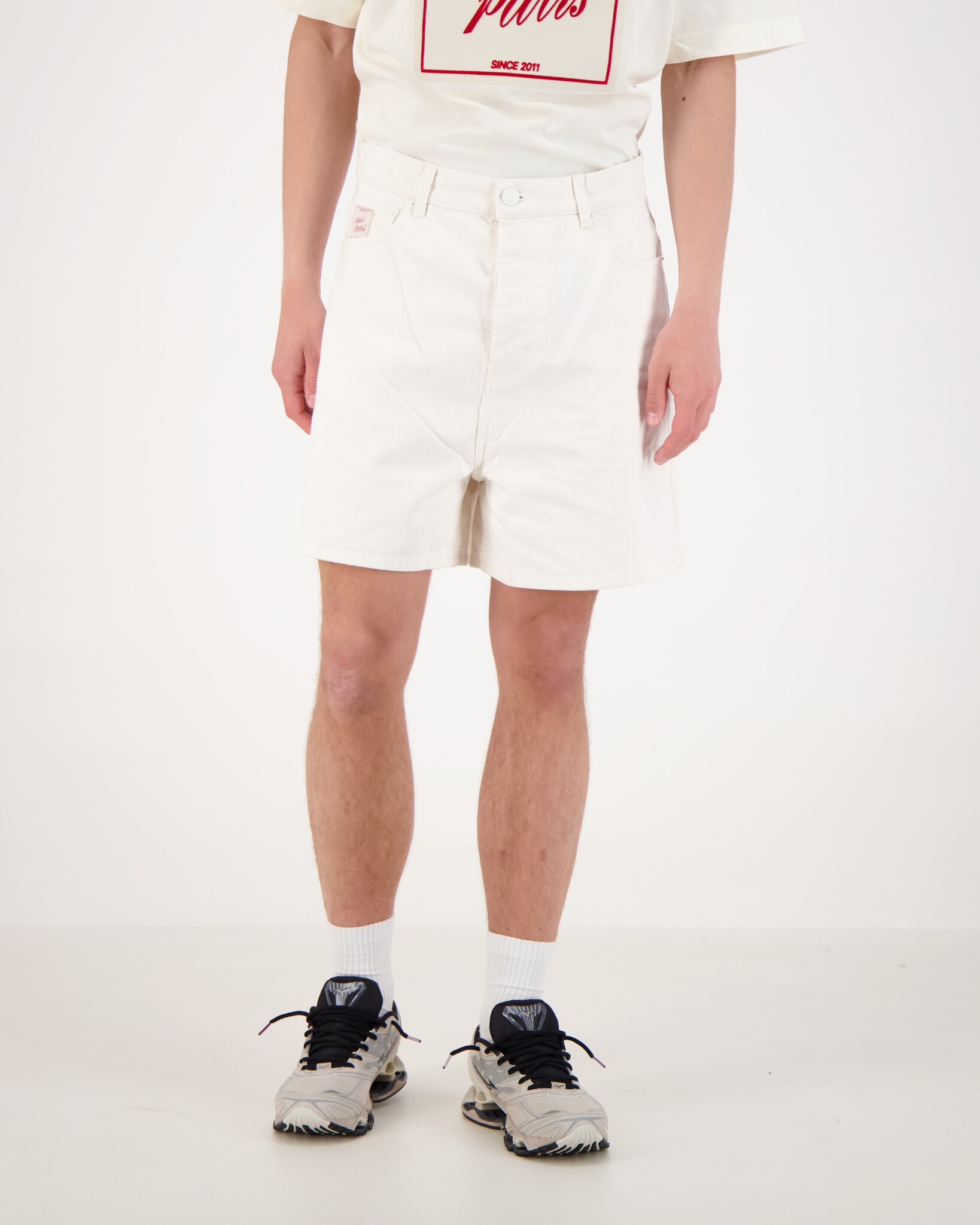 AMI Paris Heritage-label Short Jeans Creme - Beachim