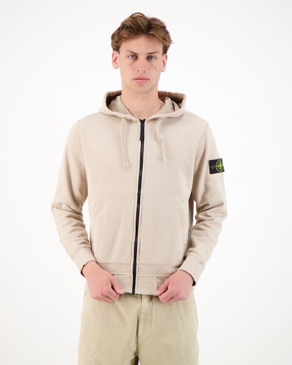 6100061 Organic Cotton Fleece Hoodie Zip-up Sand