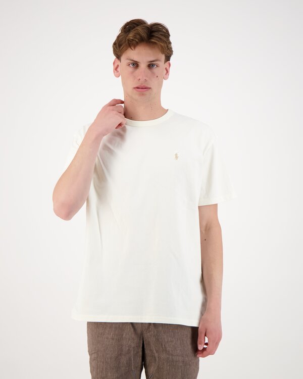 Classic Fit Jersey Crewneck T-Shirt Creme