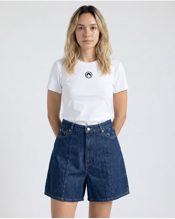 Moon Logo Baby Fit T-Shirt Wit