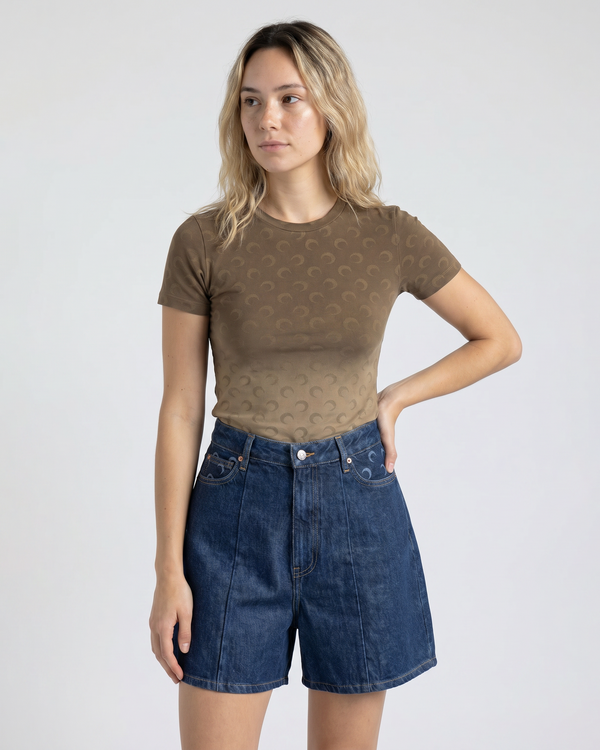 Faded Moon Baby Fit T-Shirt Taupe