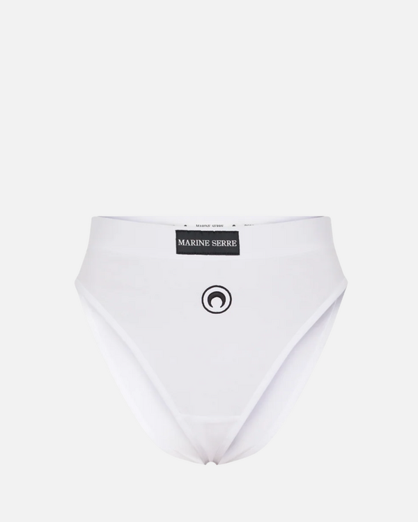 Moon Printed Jersey Slip Weiß