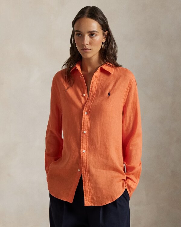 Linnen Shirt Oranje
