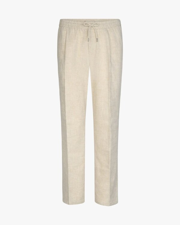 Linnen Loose Fit Sportcord Pants Beige