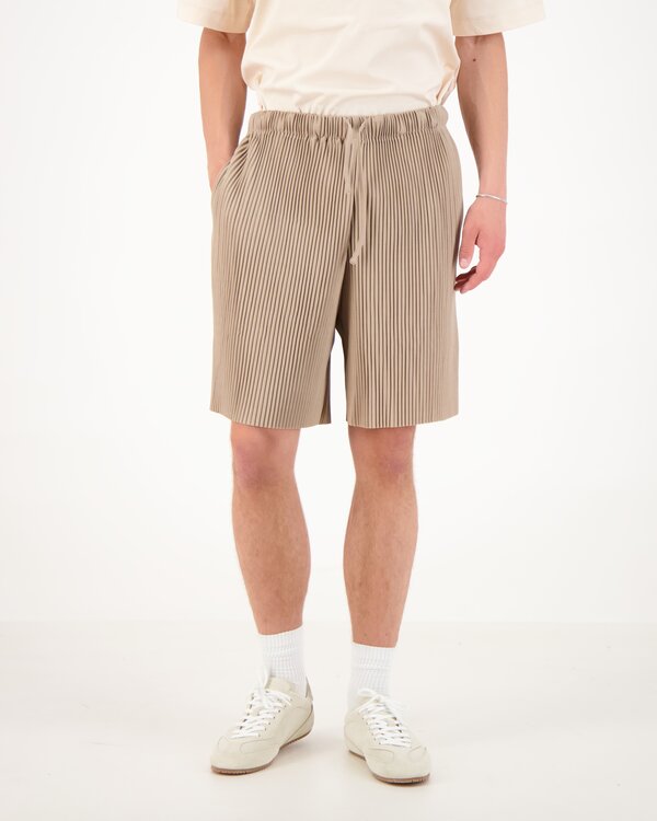 Plisse Shorts Beige