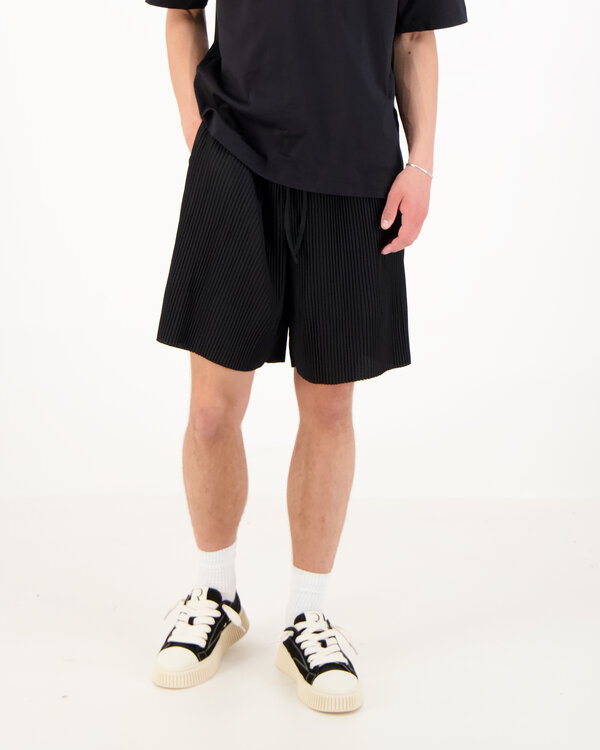 Plisse Shorts Zwart