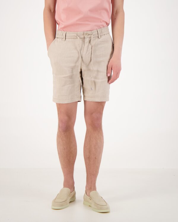 Linnenmix Modern Fit Short Beige