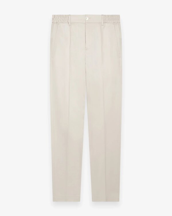 Supima Tapered Trousers Pearl Grey