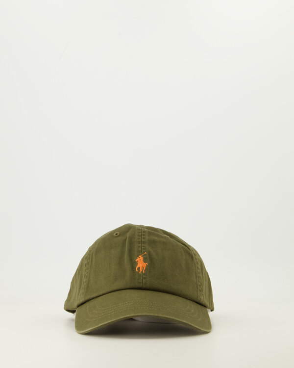 Iconische Katoenen Chino Baseballpet Olive