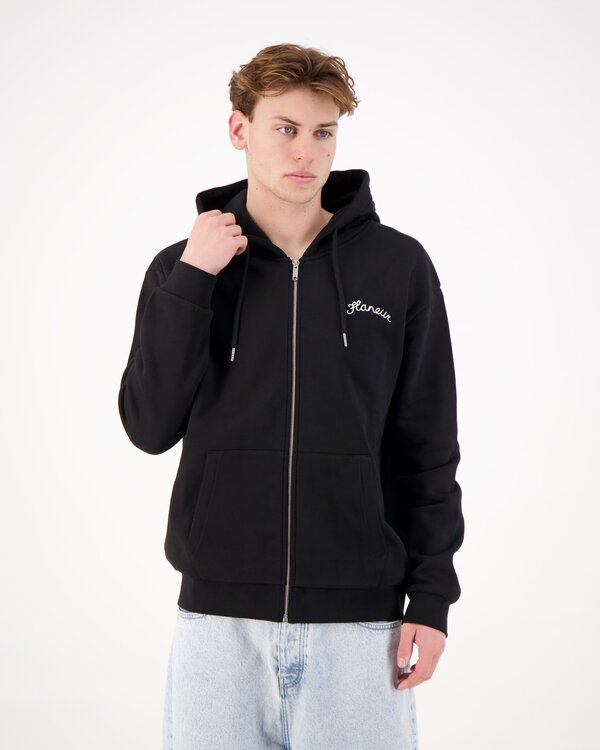 Signature Zip-Up Hoodie Zwart
