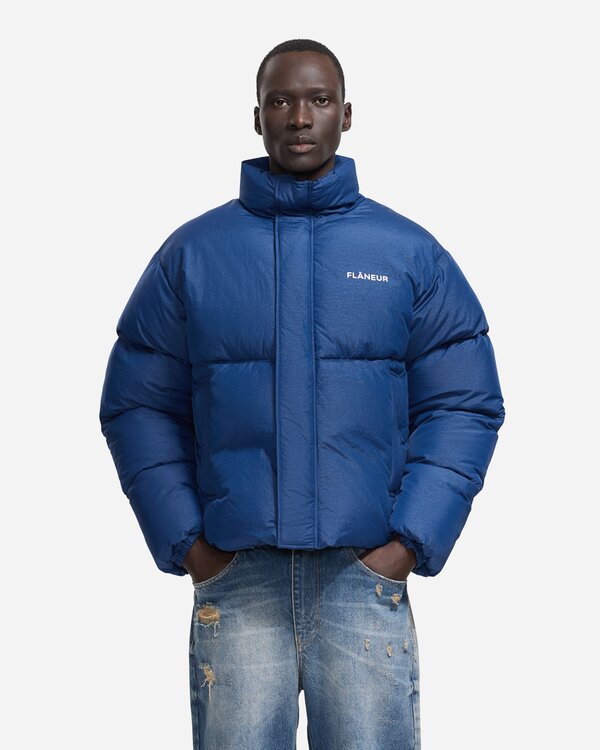 Logo Puffer Jacket Blauw