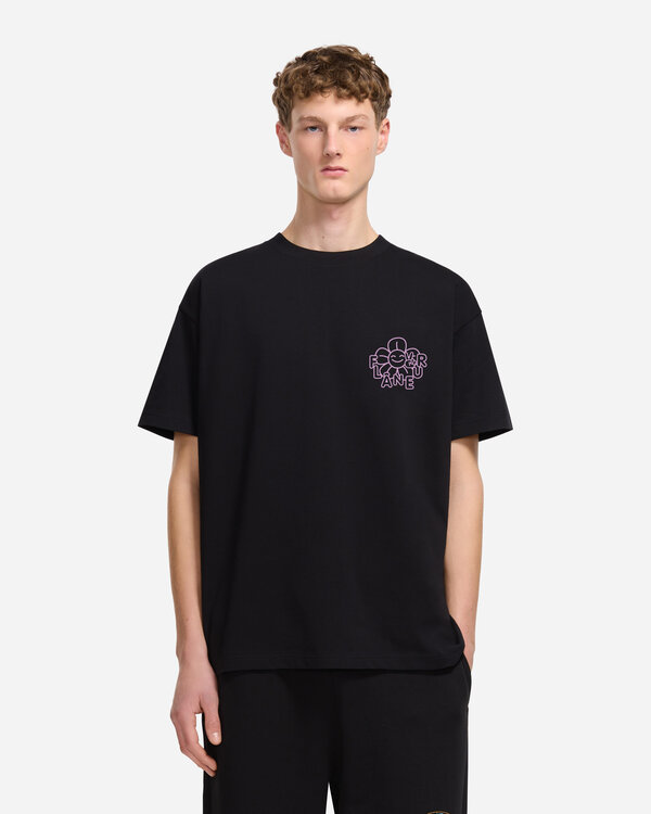 Happy Flower T-Shirt Black