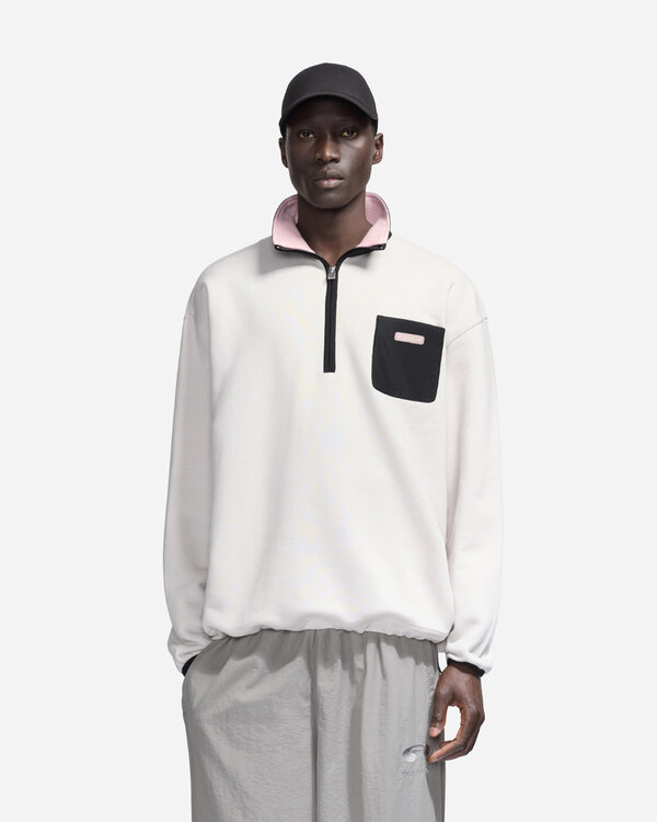 Badge Classic Half Zip Pullover Grijs