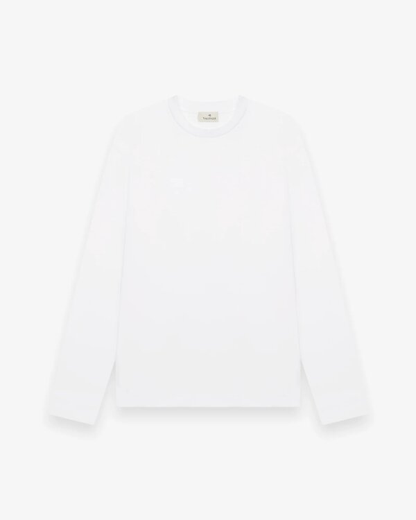 Interlock Supima Lange Ärmel T-Shirt Weib