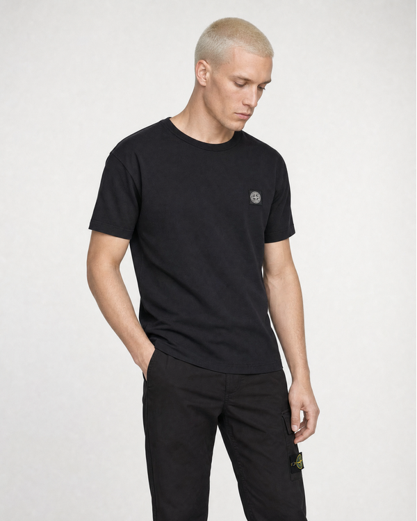 2100027 60/2 Cotton Jersey Garment Dyed T-Shirt Black