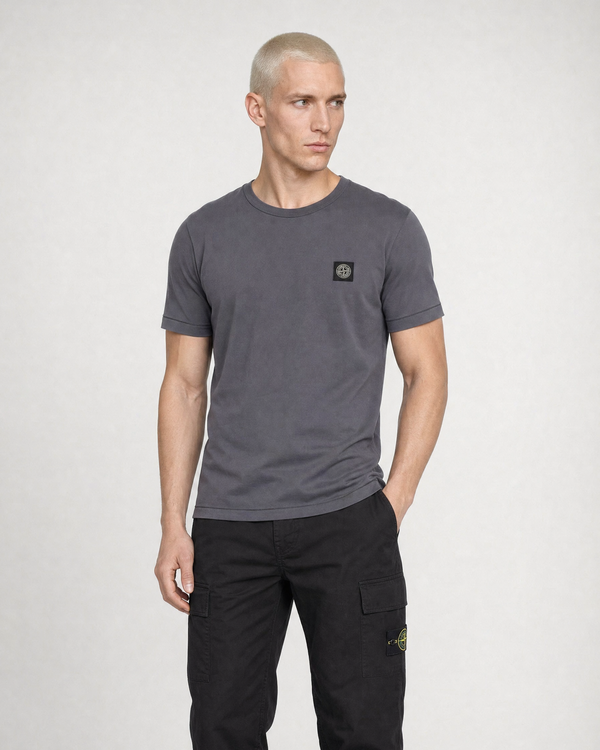 2100027 60/2 Cotton Jersey Garment Dyed T-Shirt Blue Grey