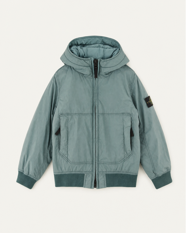 4100003 Garment Dyed Crinkle Reps Ny Jacket Blauw