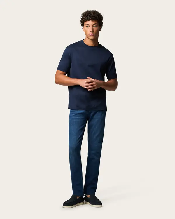 Mercerized T-Shirts Blue