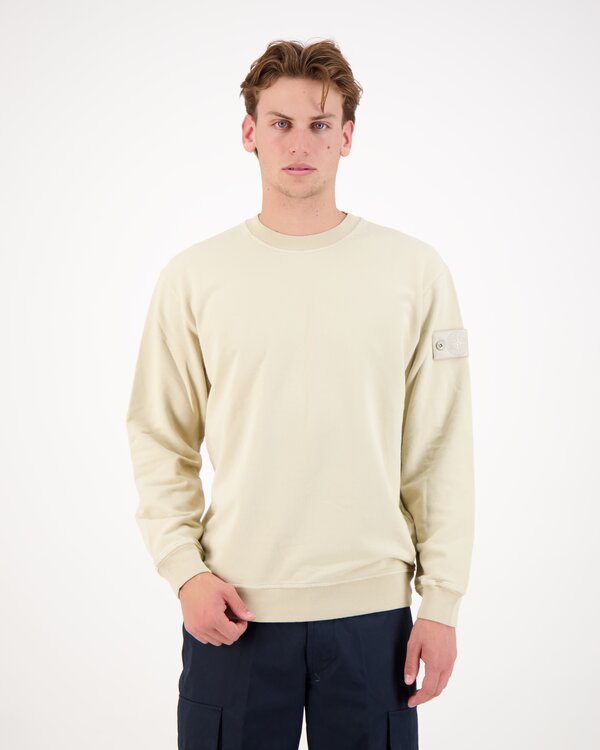 6100069 Stretch Fleece Organic Cotton Sweater Beige
