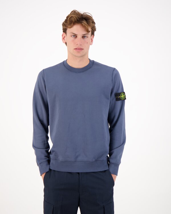 6100060 Organic Cotton Fleece Garment Sweater Blauw / Grijs