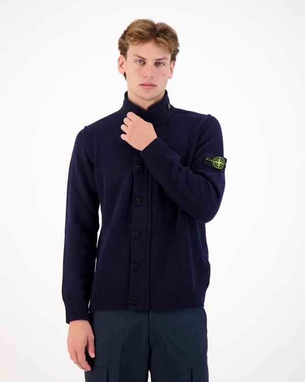 5100047 Lambswool Strickjacke Marine