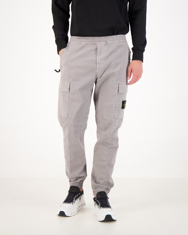 3100033 Stretch Broken Twill Cotton Cargo Broek Grijs