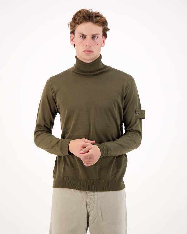 5100066 Light Pure RWS Wool S.I. Ghost Turtleneck Green