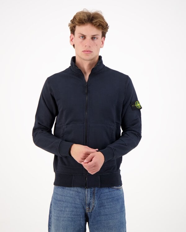 6100063 Organic Cotton Fleece Garment Zip Up Cardigan Navy