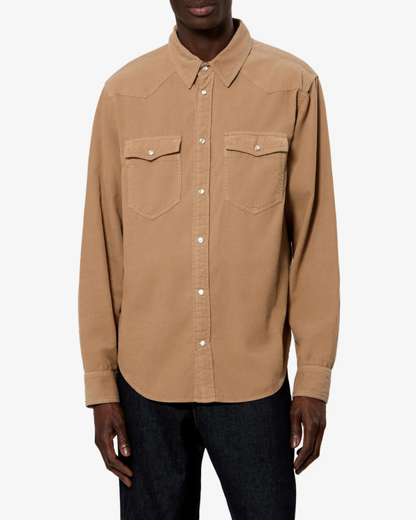 Vasco Corduroy Shirt Camel