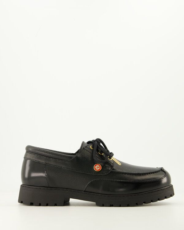 Mens Hideki Boat Shoe Black