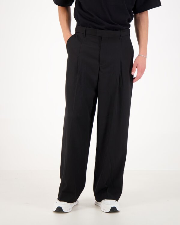 Tailored Wide Leg Pantalon Zwart