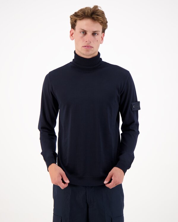 5100066 Light Pure RWS Wool S.I. Ghost Turtleneck Navy Blue