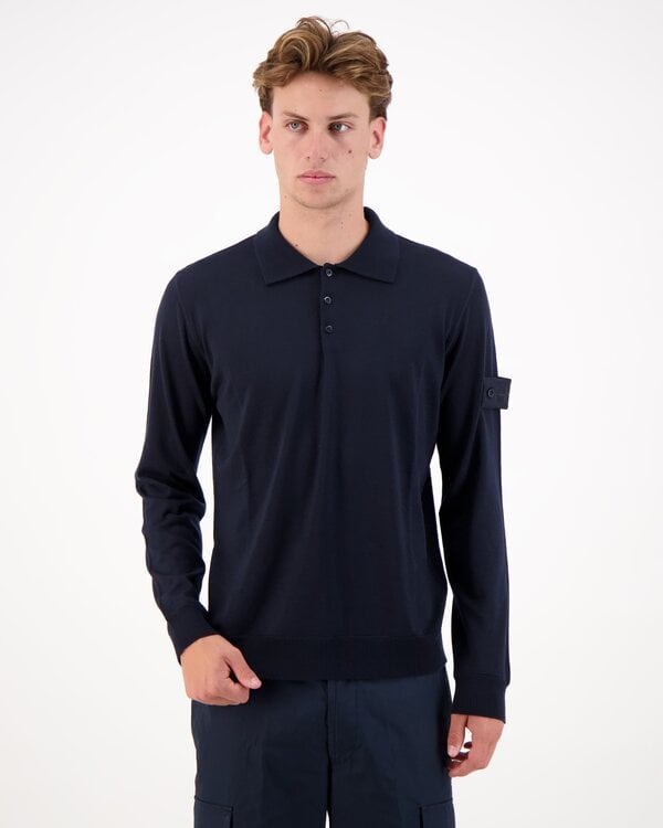 5100076 Light Pure Rws Wool long-sleeve Ghost polo Navy