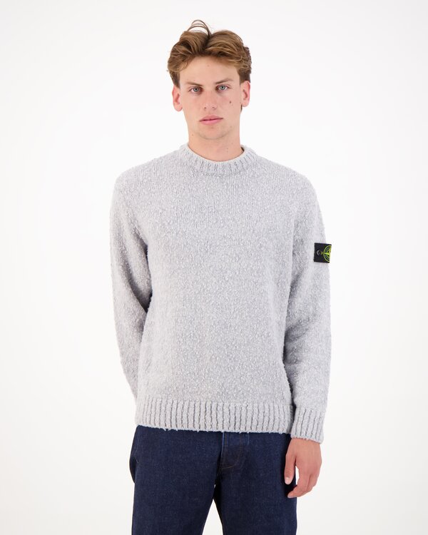 5100031 Speckled Wool Nylon Crewneck Grey
