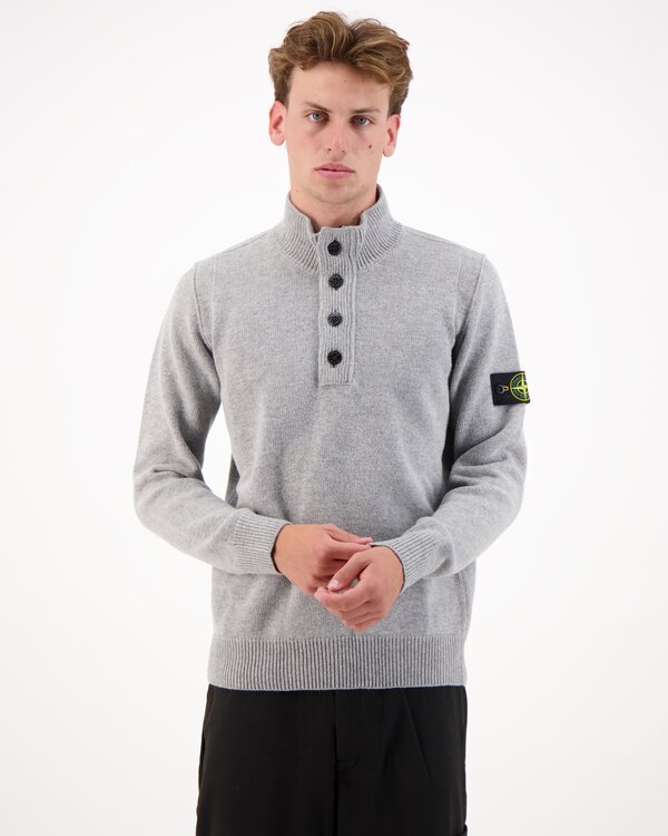 5100040 Half Zip Knitwear Sweater Grey Melange